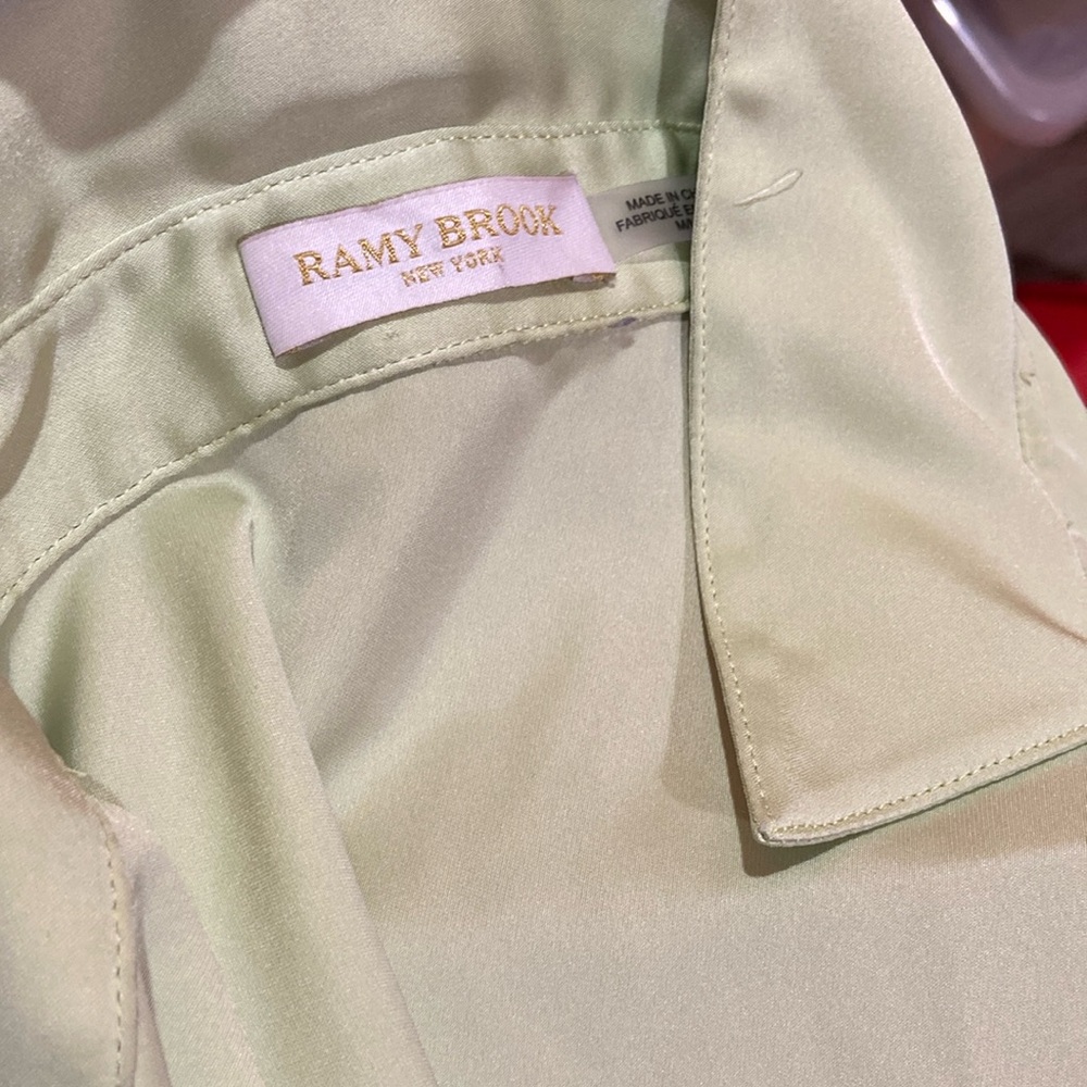 Ramy Brook Satin Tie- In Blouse